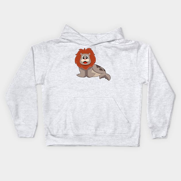 Seal Lion Kids Hoodie by Markus Schnabel